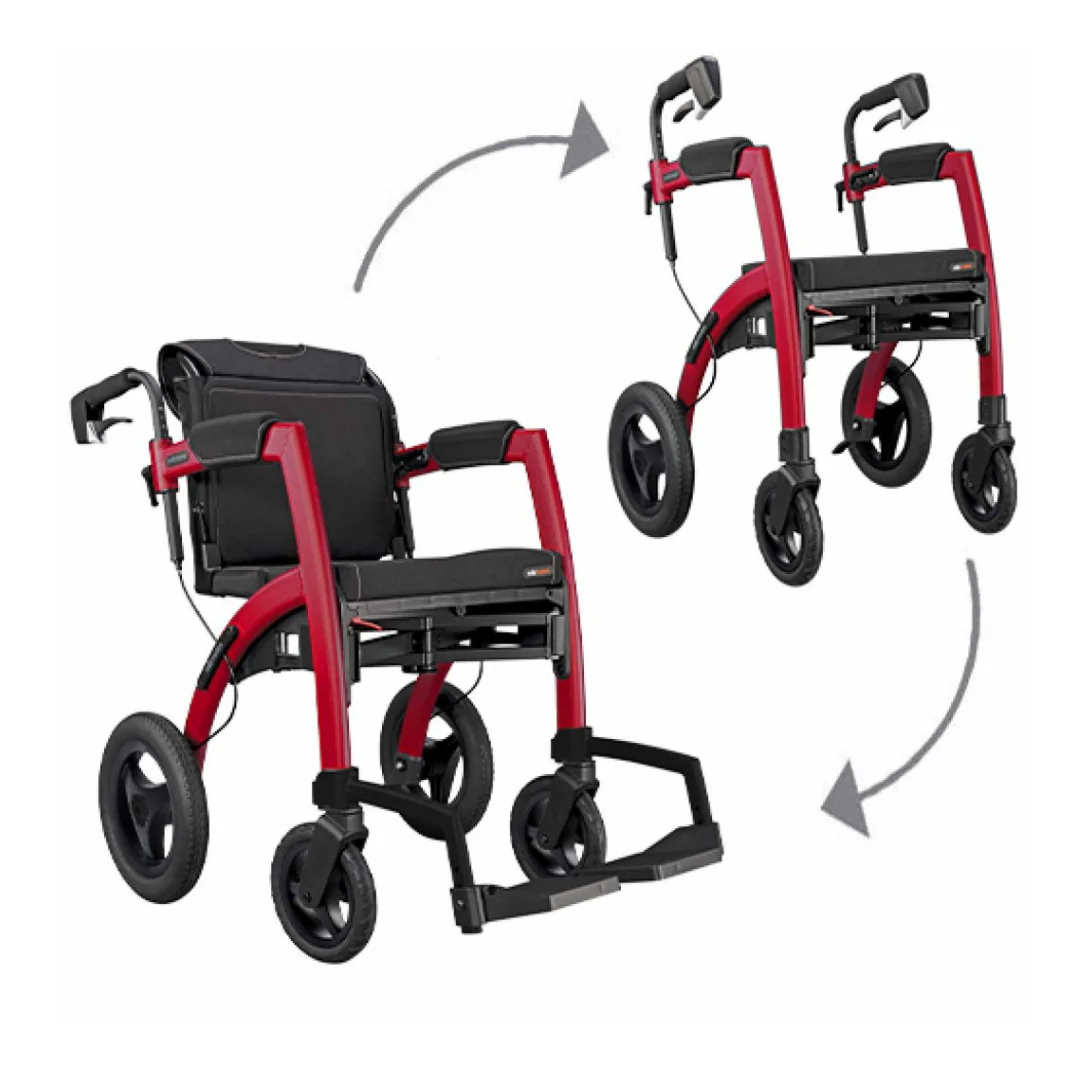 Rollz Motion Performance All-Terrain 2-In-1 Rollator Transport Chair - Image 23