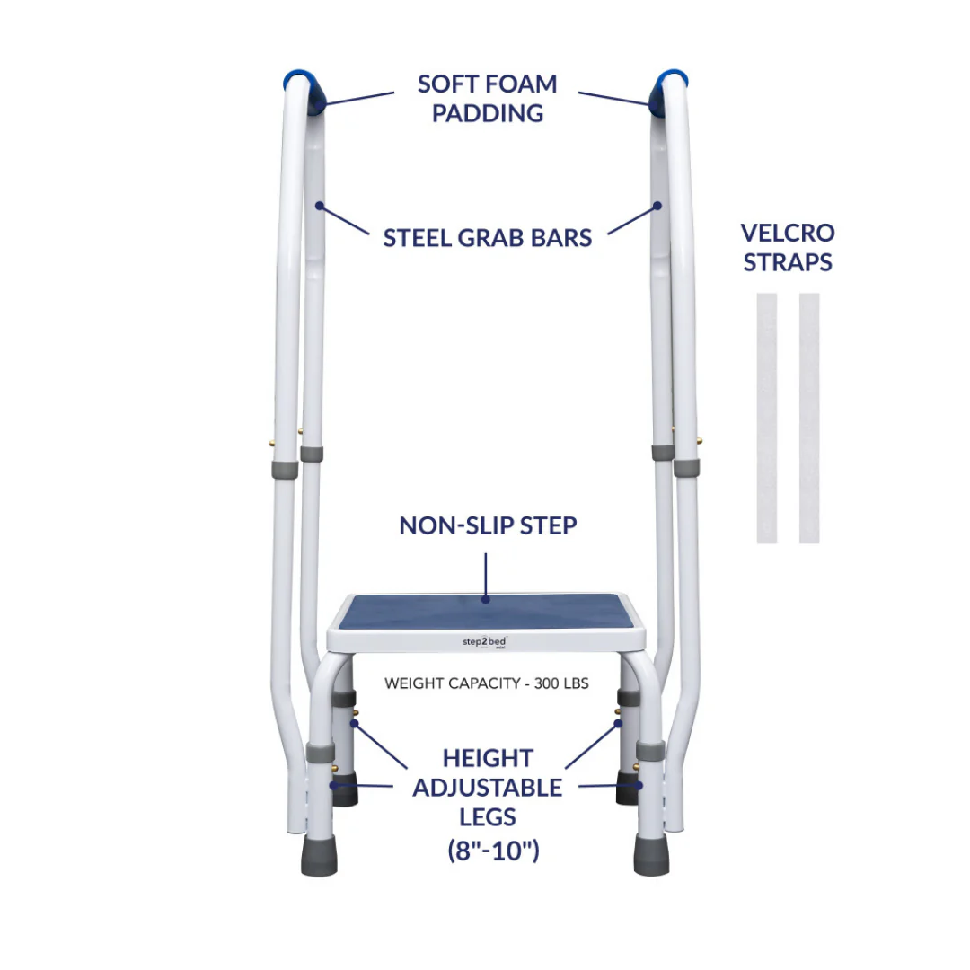 Step2Bed Mini Bedside Stepper with Fall Prevention Handles - Image 5