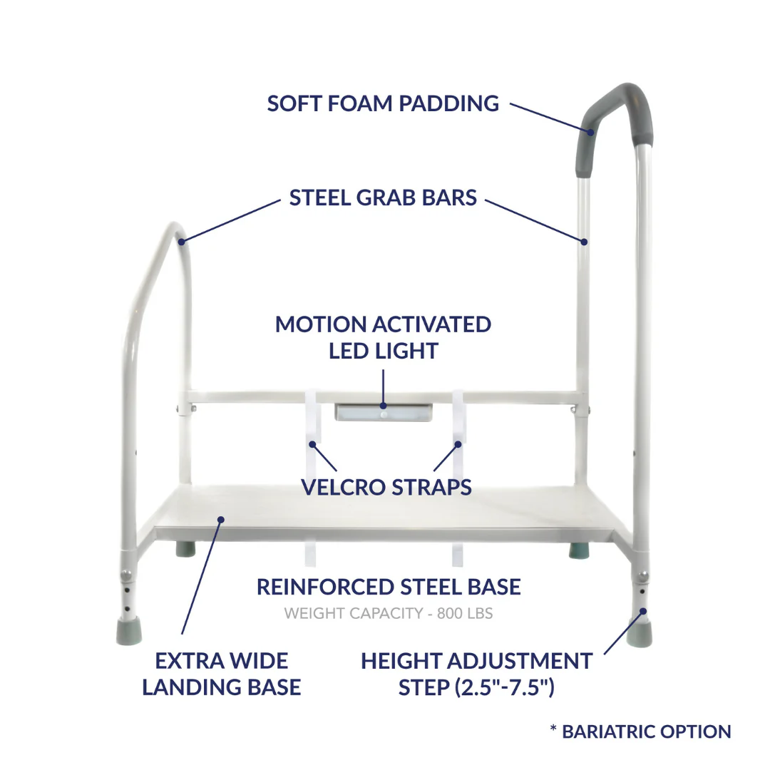 Step2Bed XL Bedside Stepper with Fall Prevention Handles - Image 5